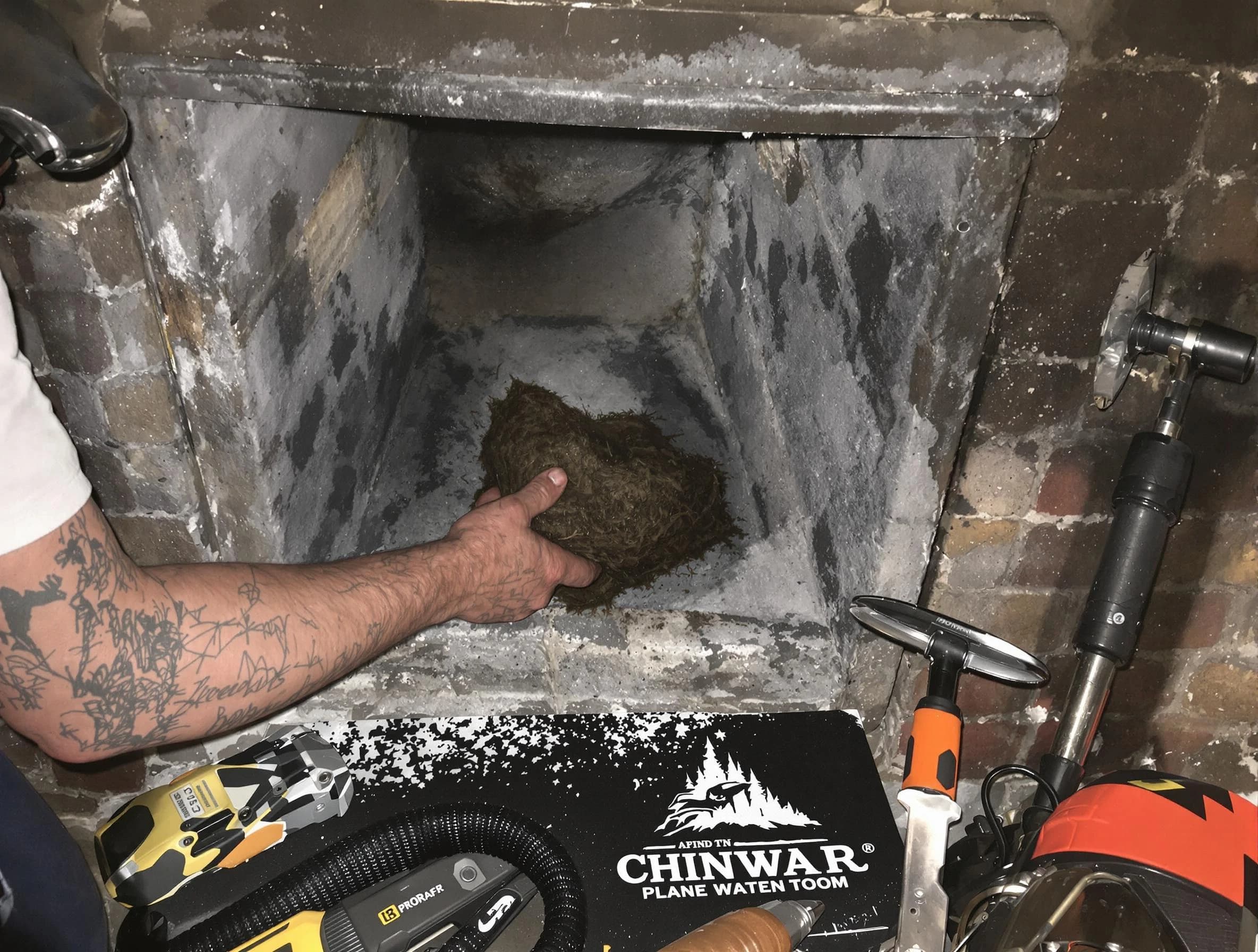 Youngtown Chimney Sweep safely removing debris and screening chimney in Youngtown, AZ