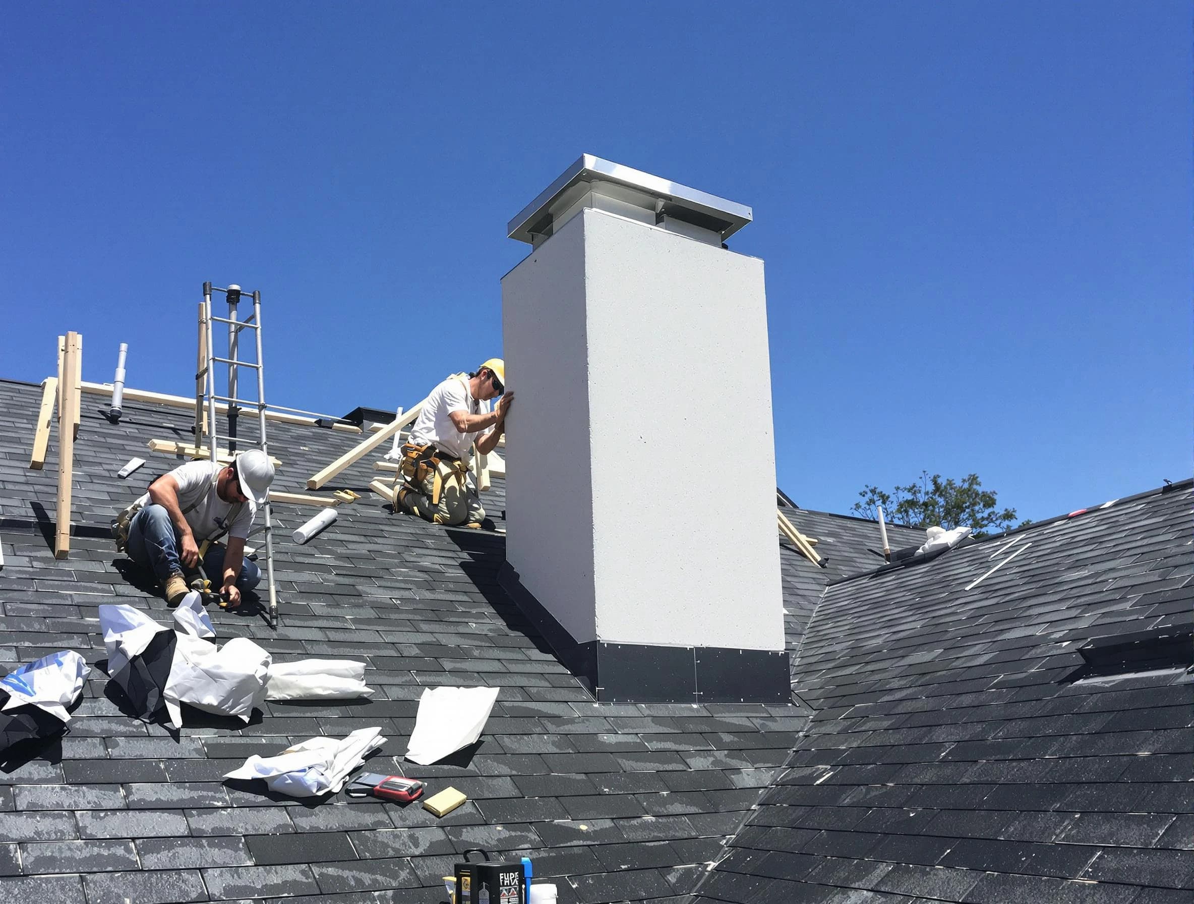 Youngtown Chimney Sweep crew installing a new chimney in Youngtown, AZ