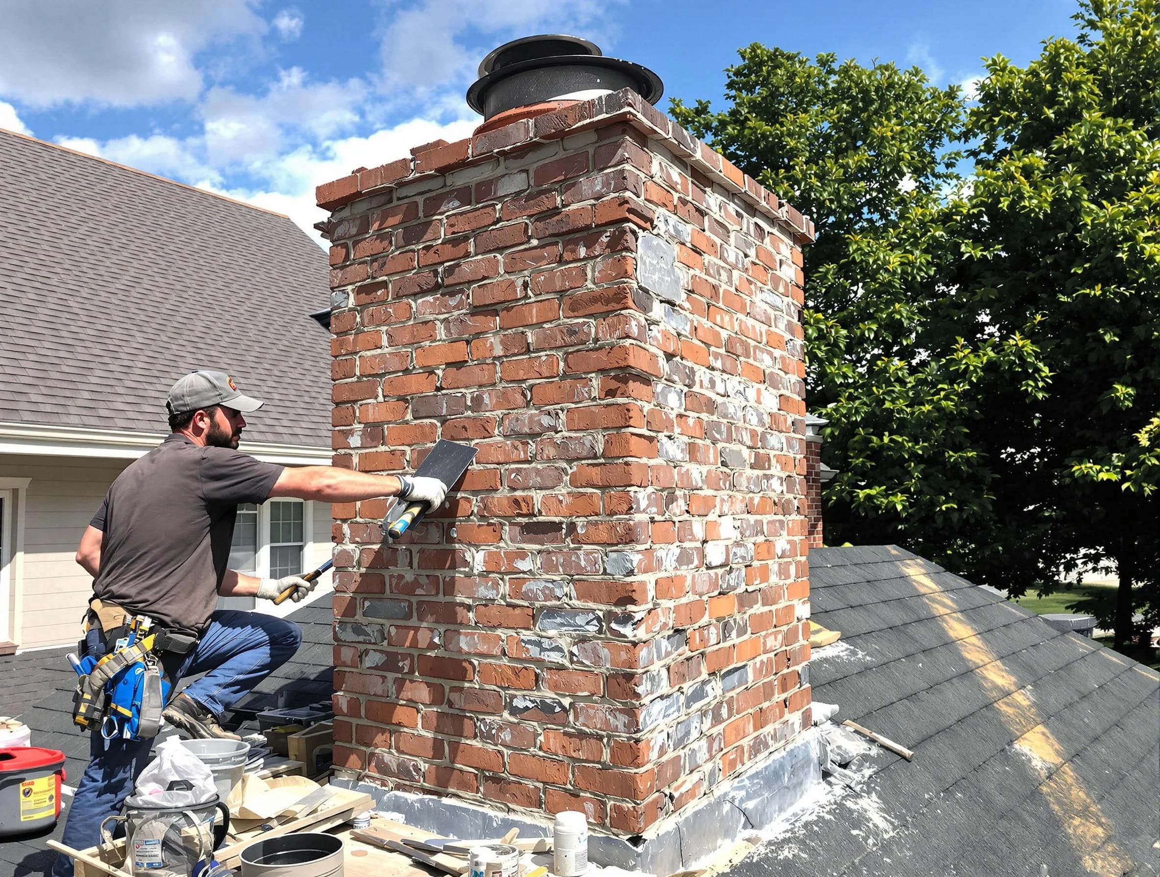 Completed chimney rebuild by Youngtown Chimney Sweep in Youngtown, AZ