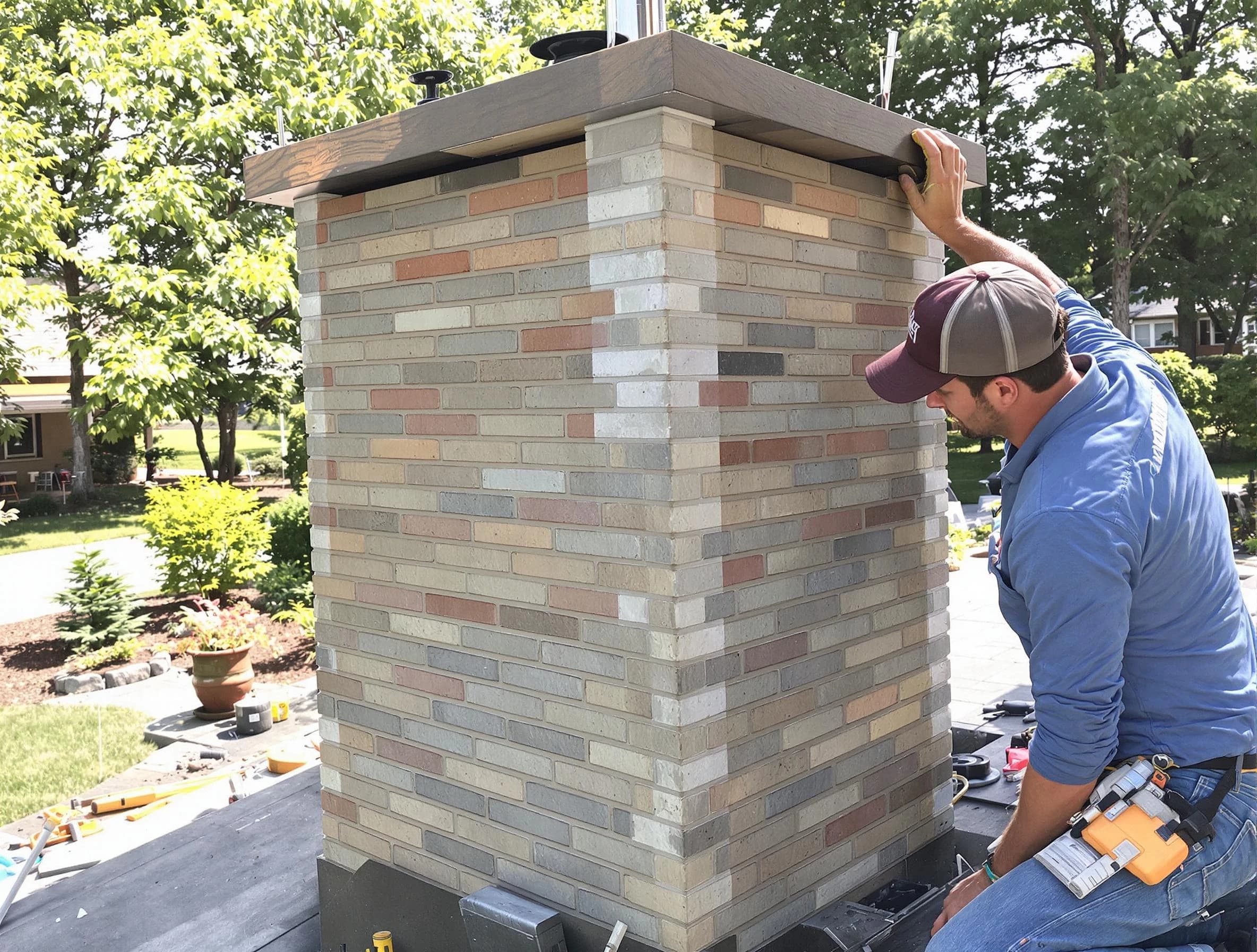 Youngtown Chimney Sweep completing a modern chimney remodel in Youngtown, AZ