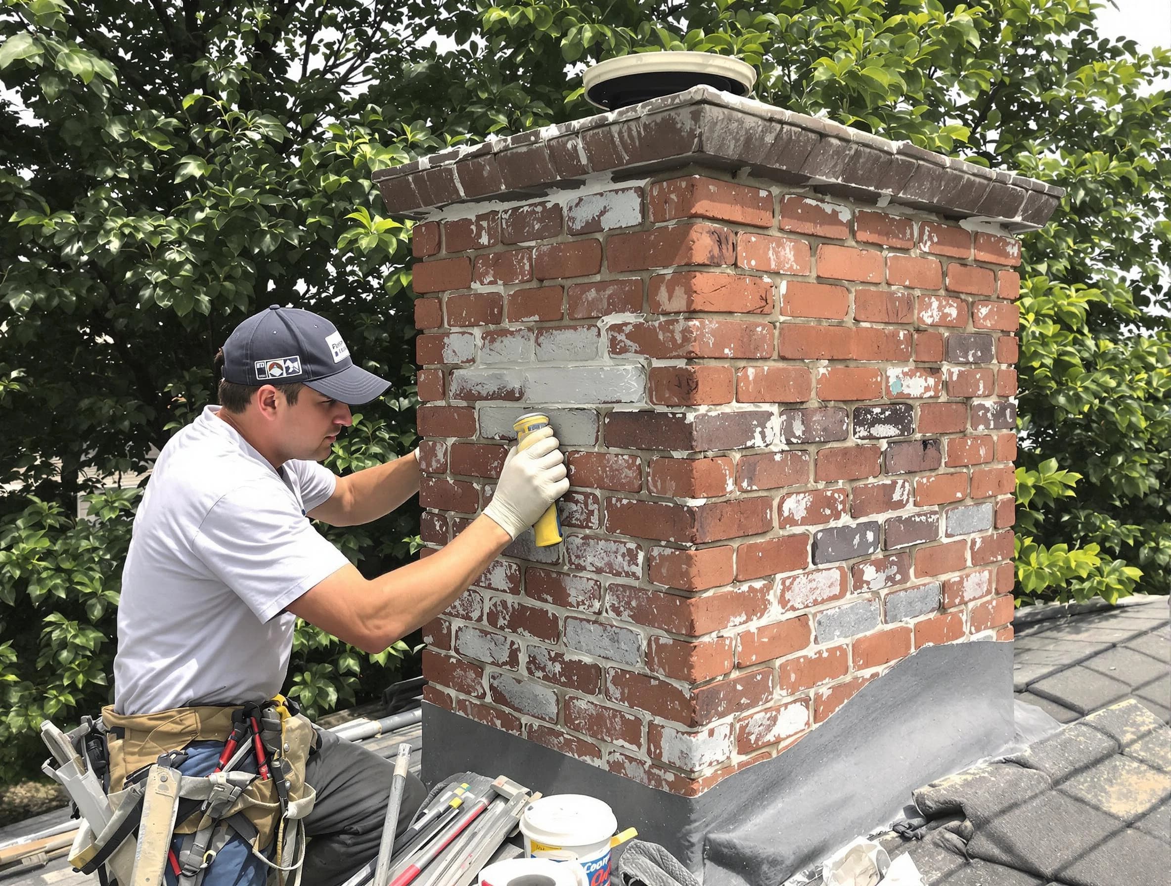 Youngtown Chimney Sweep restoring an aging chimney in Youngtown, AZ