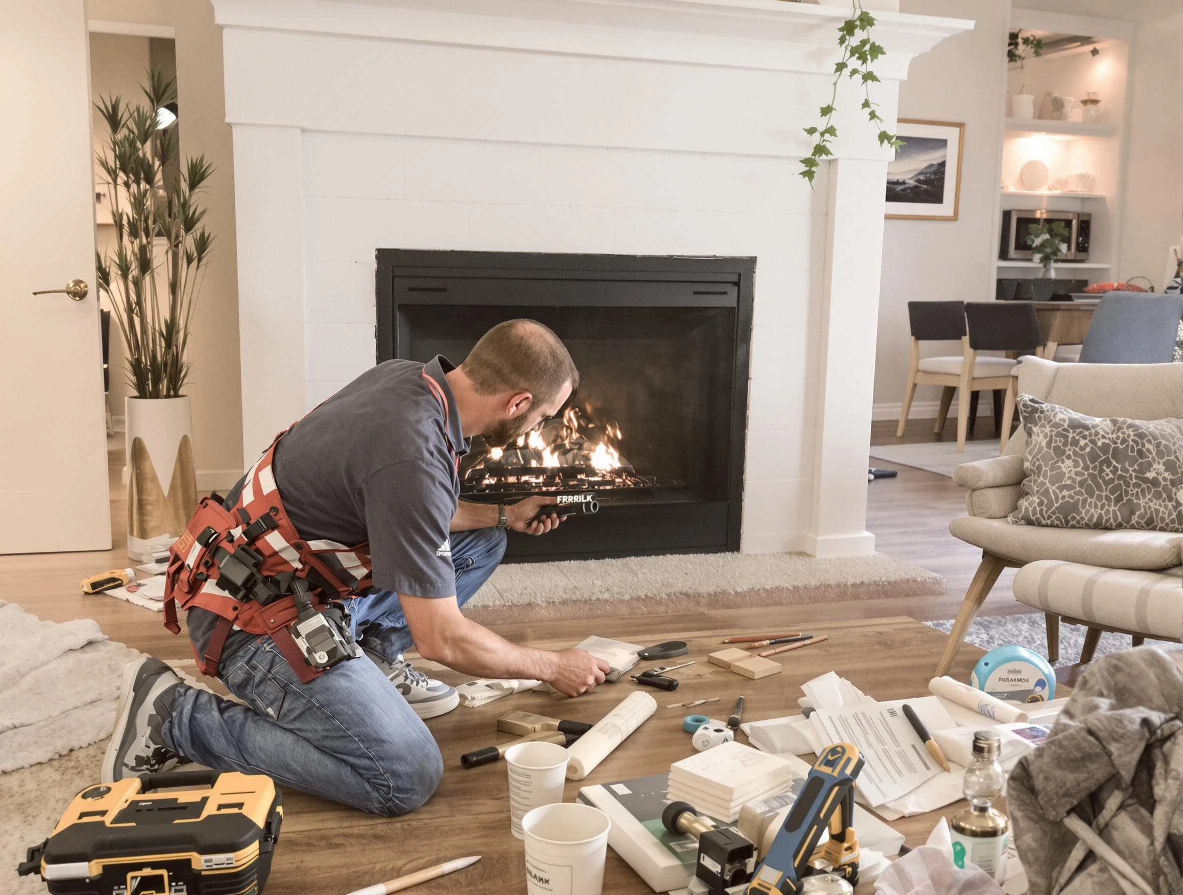 Youngtown Chimney Sweep performing fireplace repair in Youngtown, AZ