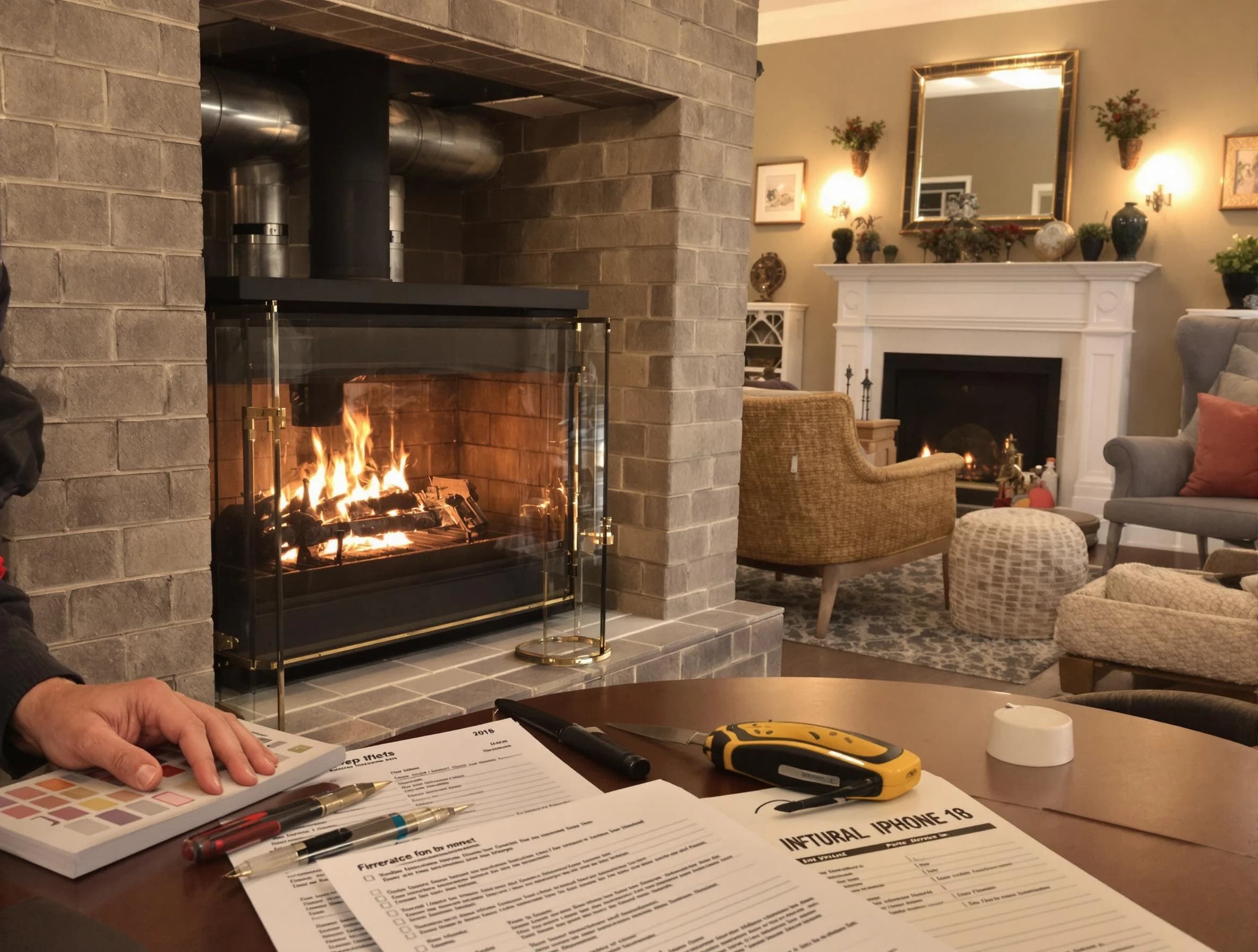 Youngtown Chimney Sweep verifying fireplace safety measures in Youngtown, AZ