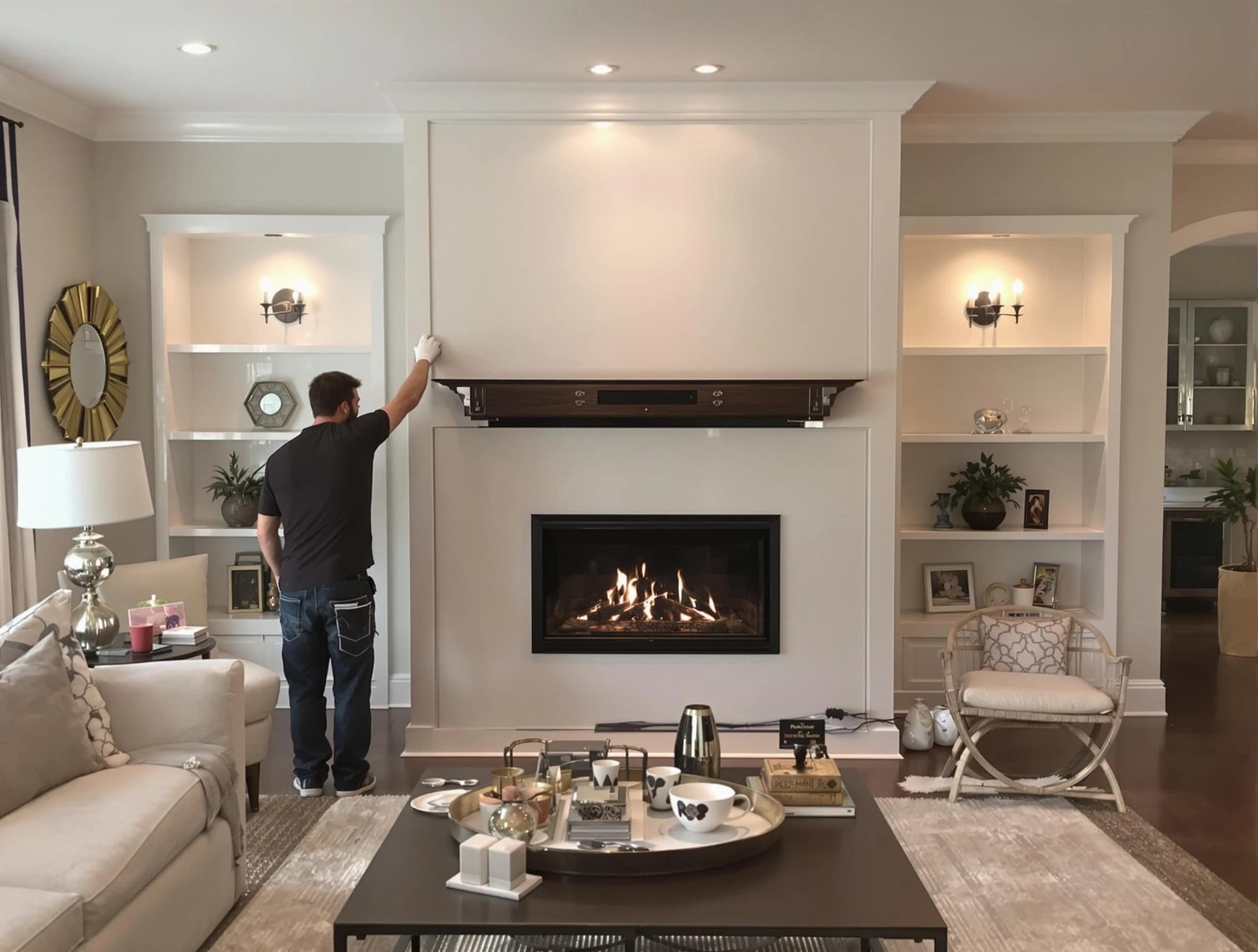 Youngtown Chimney Sweep installing a new fireplace in Youngtown, AZ