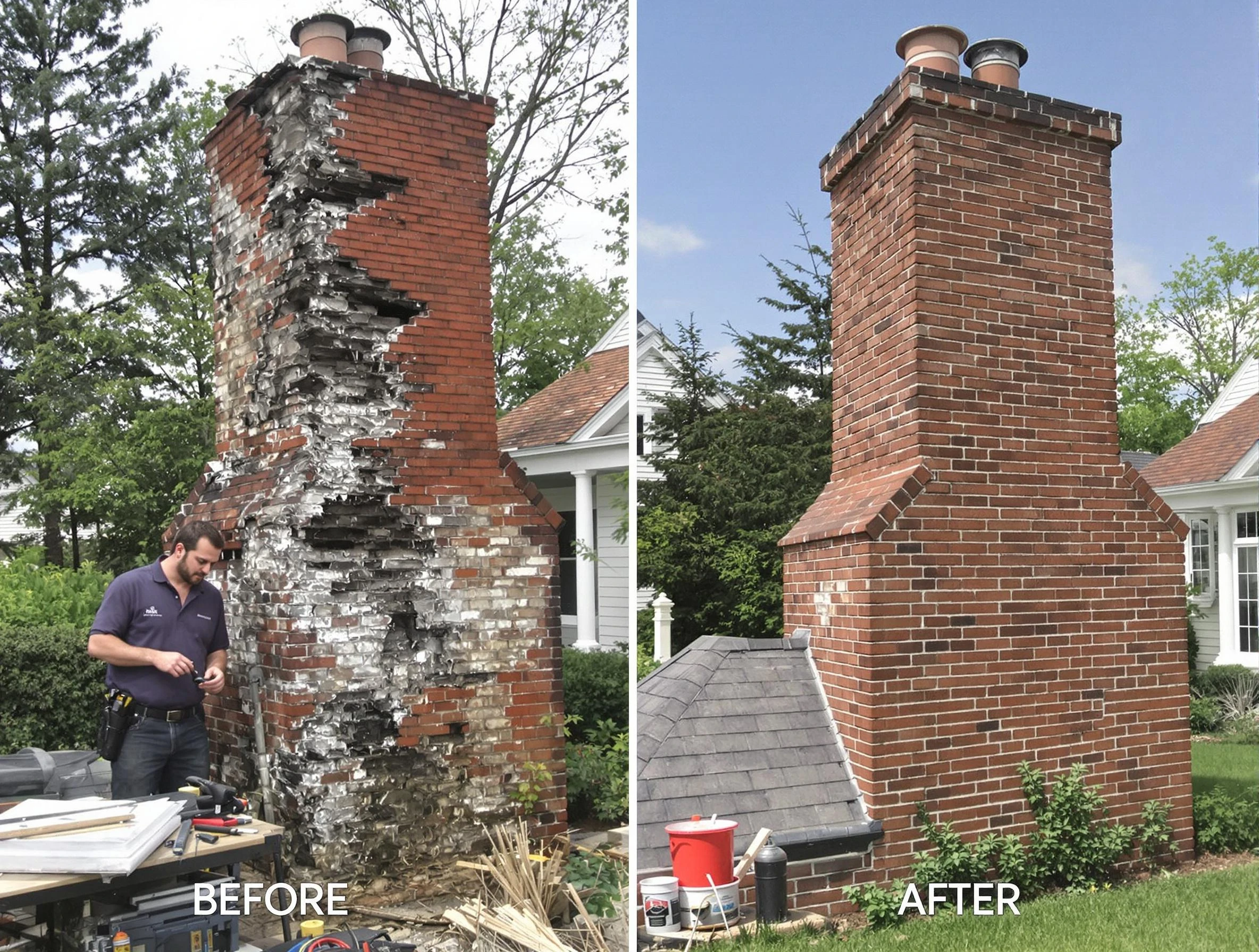 Youngtown Chimney Sweep performing a full chimney restoration in Youngtown, AZ