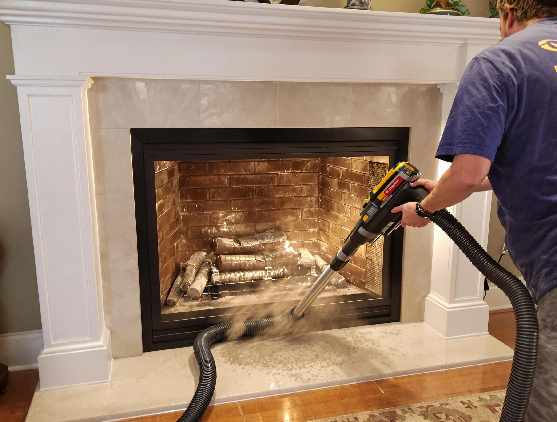 Fireplace cleaning performed by Youngtown Chimney Sweep in Youngtown, AZ