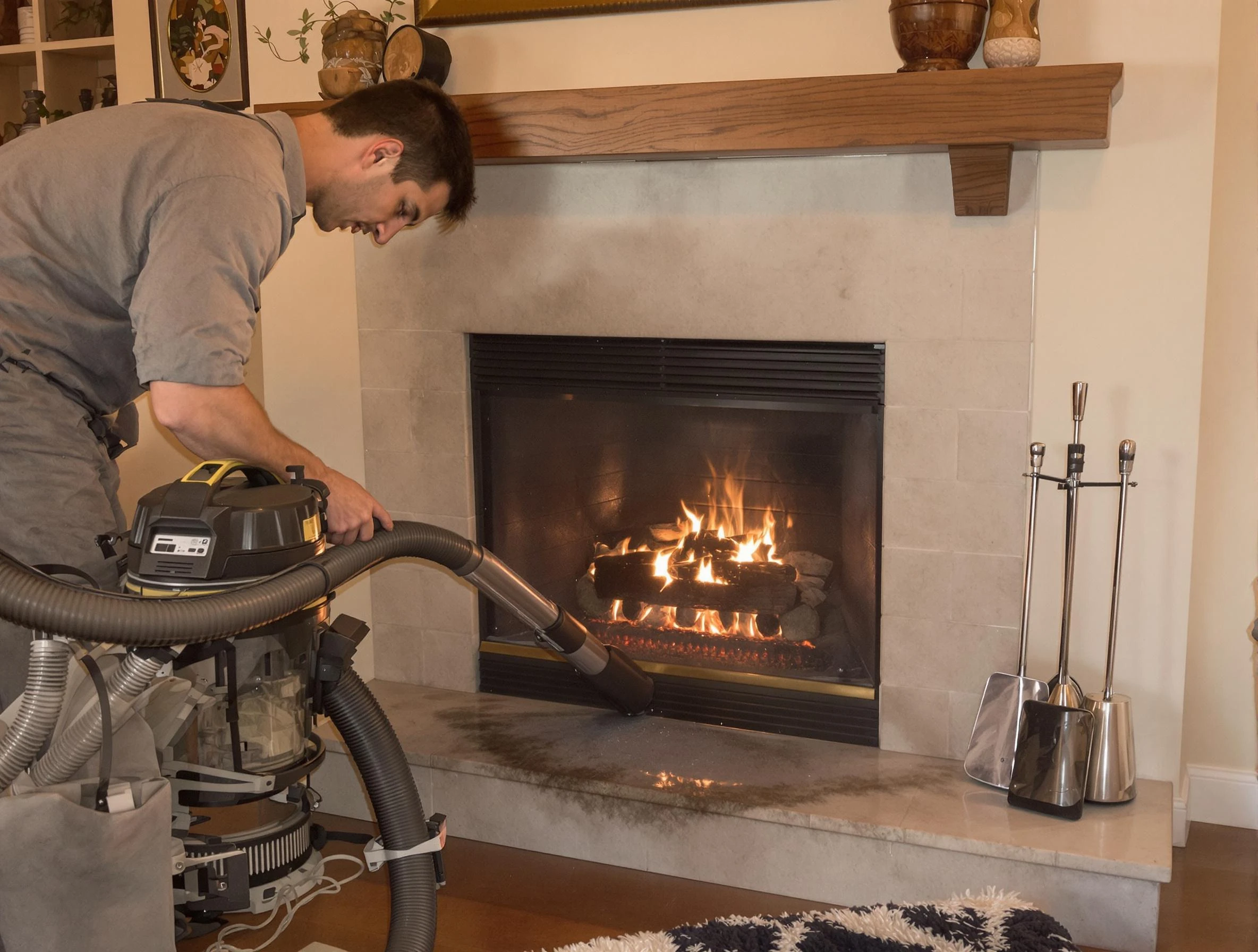 Routine fireplace upkeep by Youngtown Chimney Sweep in Youngtown, AZ