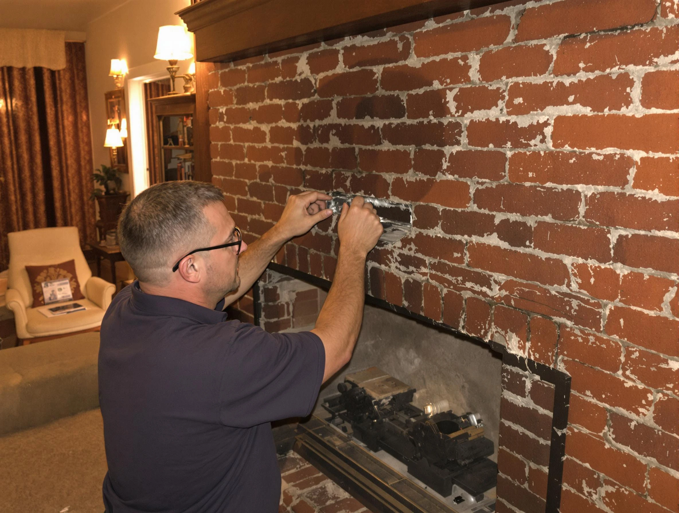 Youngtown Chimney Sweep expert fixing a fireplace in Youngtown, AZ